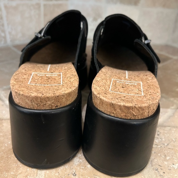 Dolce Vita Black Yevan Buckled Studded Platform Clogs - Picture 7 of 9